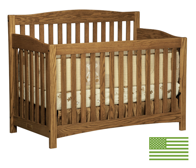 Amish 4 in 1 Convertible Baby Crib - Monterey
